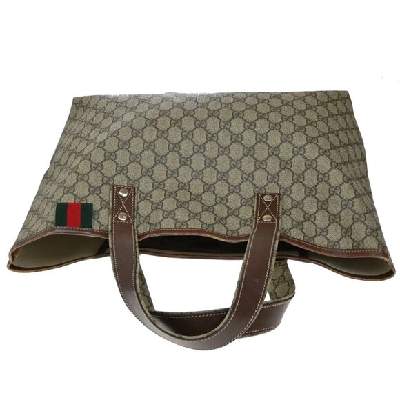 GUCCI Logo Sherry GG Pattern Shoulder Bag Supreme Leather Brown Italy 35YH759 - Picture 5 of 14